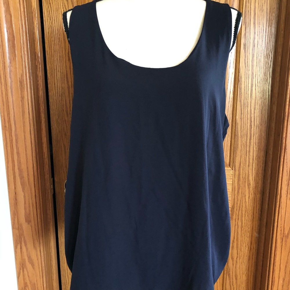 Ann Taylor Blue sleeveless blouse